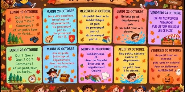 Vacances Toussaint 2026